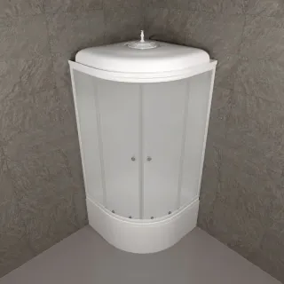 Душевая кабина Triton Вельвет Щ0000065753 90x90 см профиль белый стекло матовое